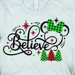 Acredite no Natal SVG, Feliz Natal SVG, Árvore de Natal SVG, Feliz Ano Novo, Buffalo Plaid svg, Férias de inverno, Arquivo de corte de silhueta, png