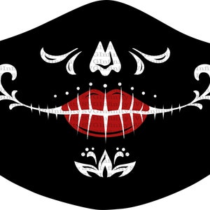 Mond en neus voor masker SVG, skelet gezichtsmasker, grappig masker, epidemisch masker, gezichtsmasker clipart, gezichtsmasker Cricut, silhouet Cricut gesneden bestand