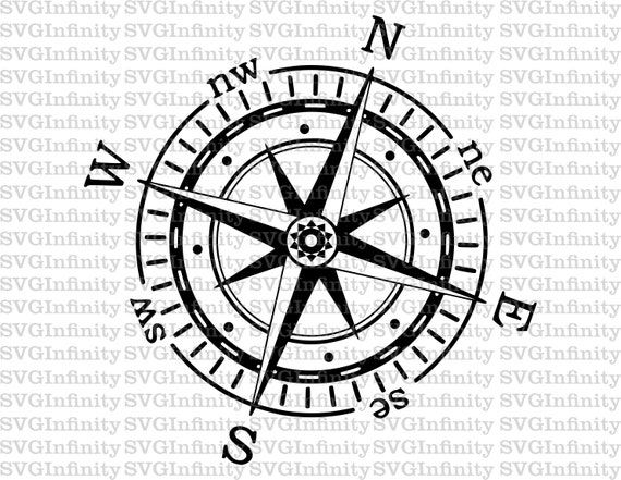 Compass svg file, nautical compass svg, compass rose svg, compass star svg,  Instant Digital download svg/png/eps/dxf files.