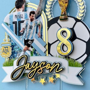 Soccer Cake Topper, Messi inspired cake topper