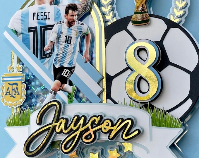Soccer Cake Topper, Messi Inspired Cake Topper - Etsy