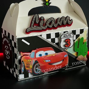 Disney cars inspired gable boxe, candy boxes, favor boxes