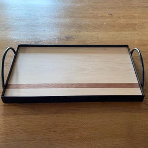 Plateau de Service en Métal et Bois - Artisanat Français