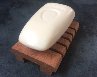 Set of 2 Handcrafted Solid Wood Soap Dishes - Natural Elegance for Your Bathroom