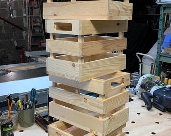 Mini Wooden Crate - For storing everything in the house - Made in France