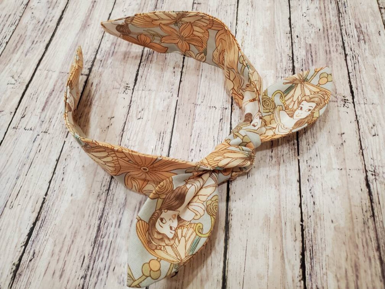 Belle Disney Princess Headband Beauty and the Beast Knotty Etsy