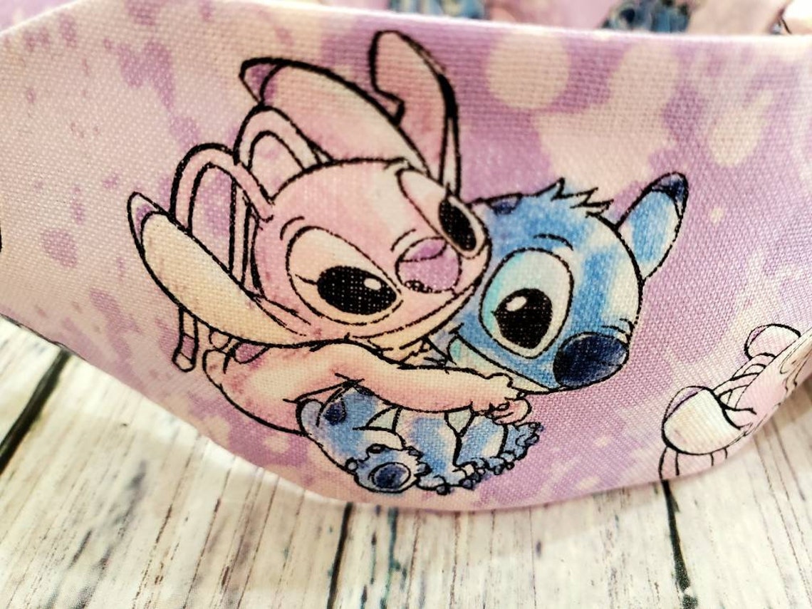 Disney Stitch and Angel Knotty Bow Headband Disney Top Knot Etsy