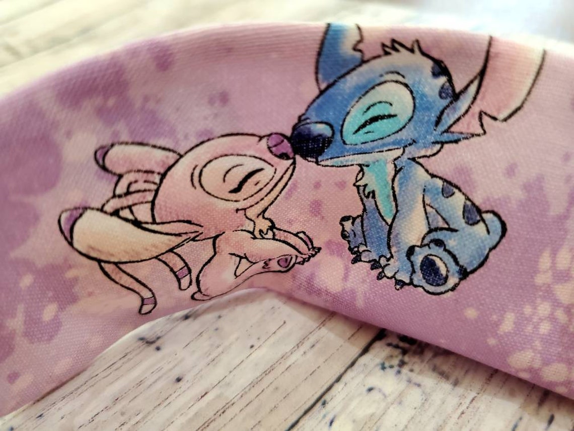 Disney Stitch and Angel Knotty Bow Headband Disney Top Knot Etsy