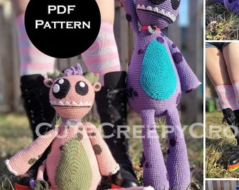 Crochet Pattern, Monster Crochet Pattern, Monster Amigurumi Pattern, Crochet Monster Plushie, Large Crochet Plushie, Monster Plushie Pattern