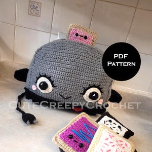 Crochet Pattern, Crochet Toaster Pattern, Crochet Toaster, Toaster Pattern, Toaster Amigurumi, Crochet Pattern PDF, Crochet PDF, PDF Pattern