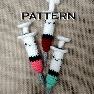 Pattern, Crochet Pattern, Medical Plush, Amigurami, Needle Plush, Amigurami, Crocheted Plush, Vaccine Plush, Doctor Crochet image 1
