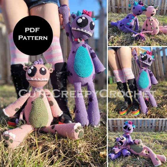 Crochet Pattern, Monster Crochet Pattern, Monster Amigurumi Pattern, Crochet Monster Plushie, Large Crochet Plushie, Monster Plushie Pattern