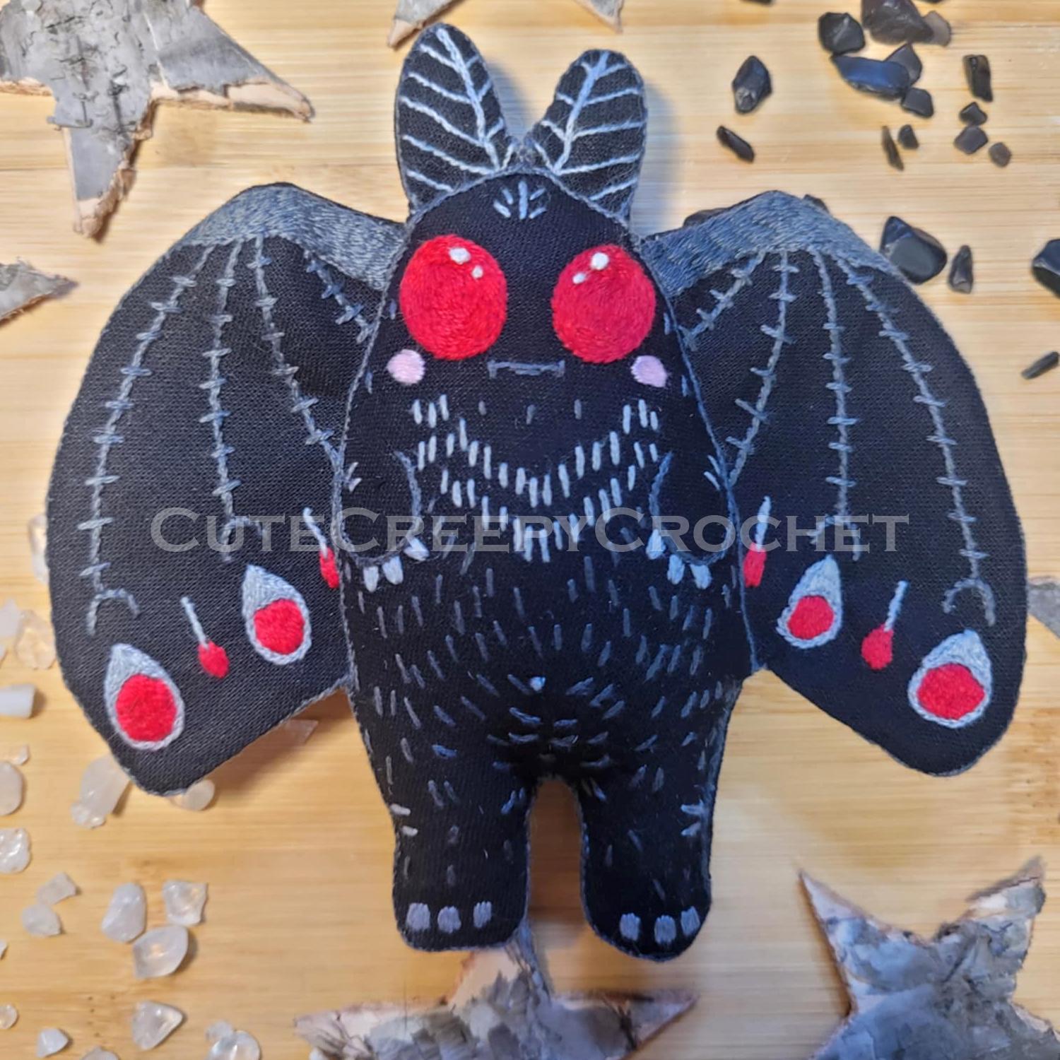 Hand Embroidery Pattern, Mothman Embroidery Pattern, Moth Embroidery ...