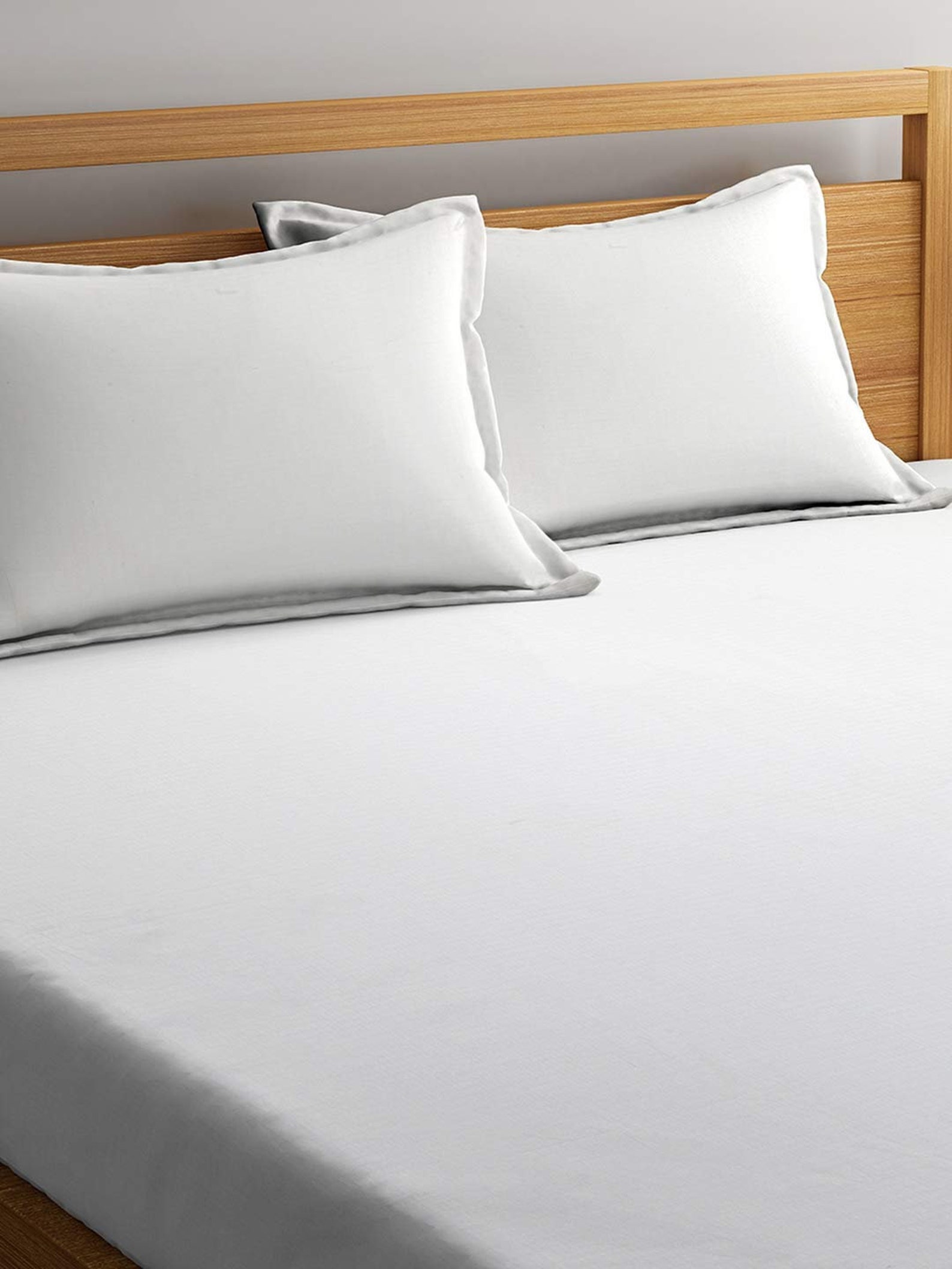 100 Cotton Plane White Bedsheet for Double Bed with Two Etsy