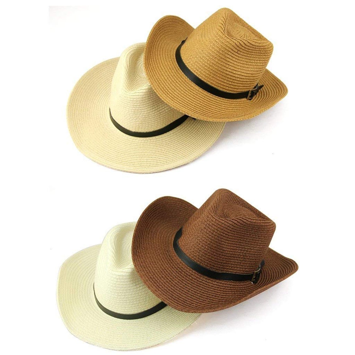 Fashion Mens Straw Cowboy Sun Hat Cap Mens Hat Sun Hats and Etsy