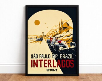 Ayrton Senna Interlagos - Formula 1 Art Print - F1