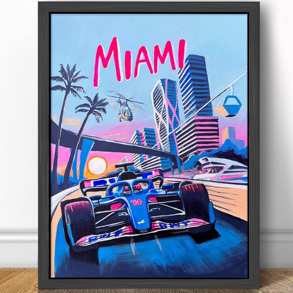 Alpine Miami - Formula 1 Art Print -F1