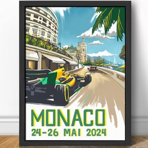 Mónaco 2024 - Diseño gráfico de McLaren Senna - Impresión artística de Fórmula 1 - F1