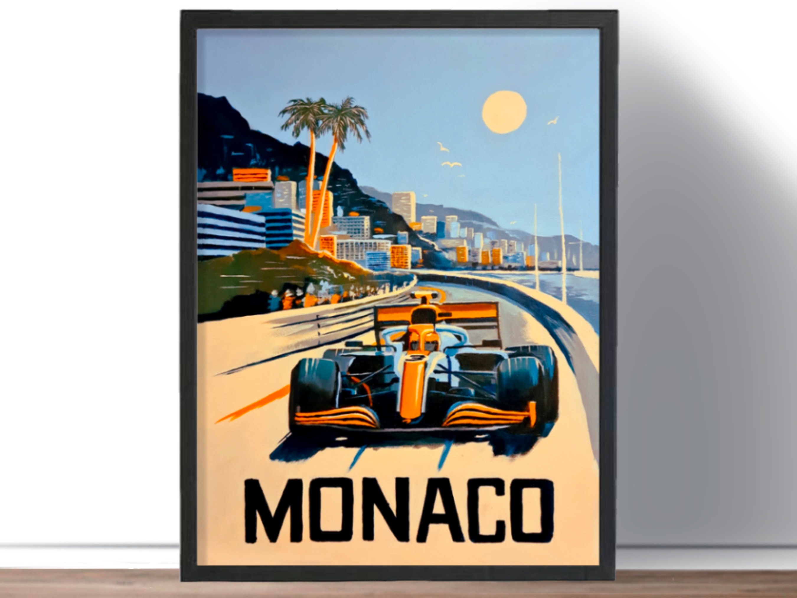 Gulf Monaco Livery Formula 1 Art Print 