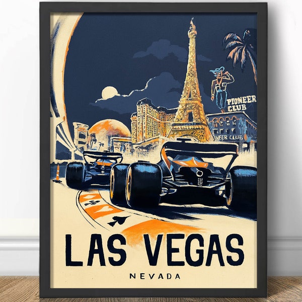 Gran Premio de Las Vegas - Impresión de arte de Fórmula 1 -F1