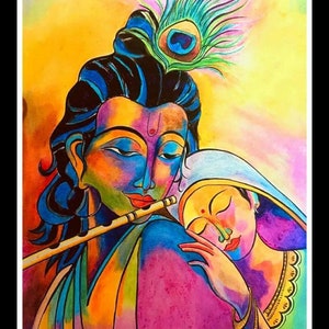 Namaste Home - Canvas Painting - Ghanshyam Girdhari - Lord Shree Krishna -  Religious Art - Modern Art - Canvas Painting (Cotton Canvas, Medeuim Size  28X28 Inches, Multicolor) : Amazon.in: Home & Kitchen