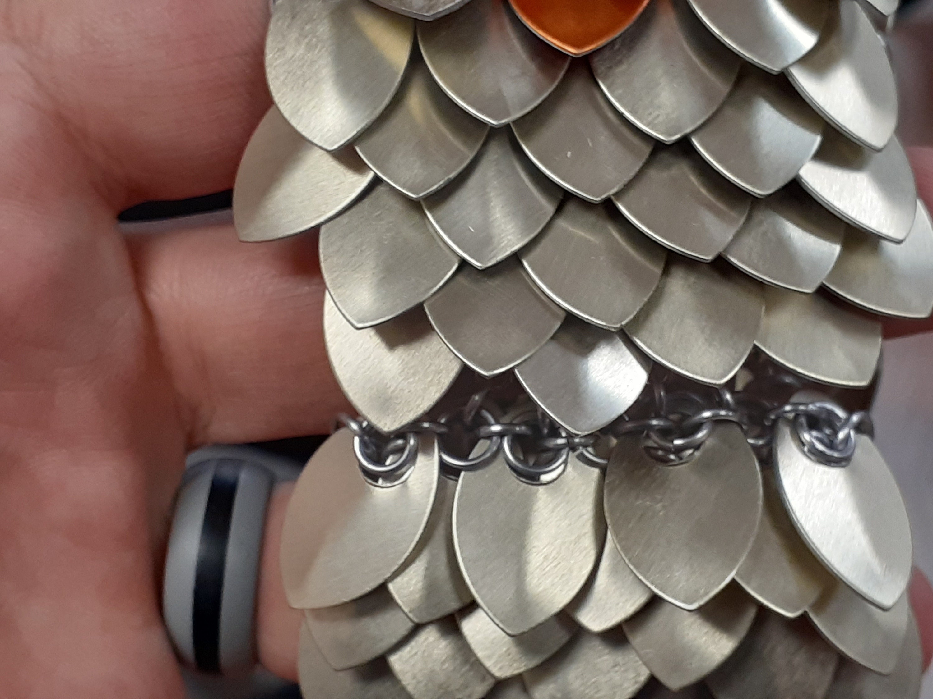 Gold Scale Bracelet with Colored Diamonds Etsy