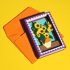 Carte pop up Tournesols, carte en volume, idéal pour offrir, carte de voeux, carte de mariage, carte de fêtes, pour toutes les occasions