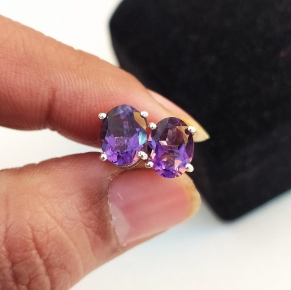 Etsy amethyst best sale earrings