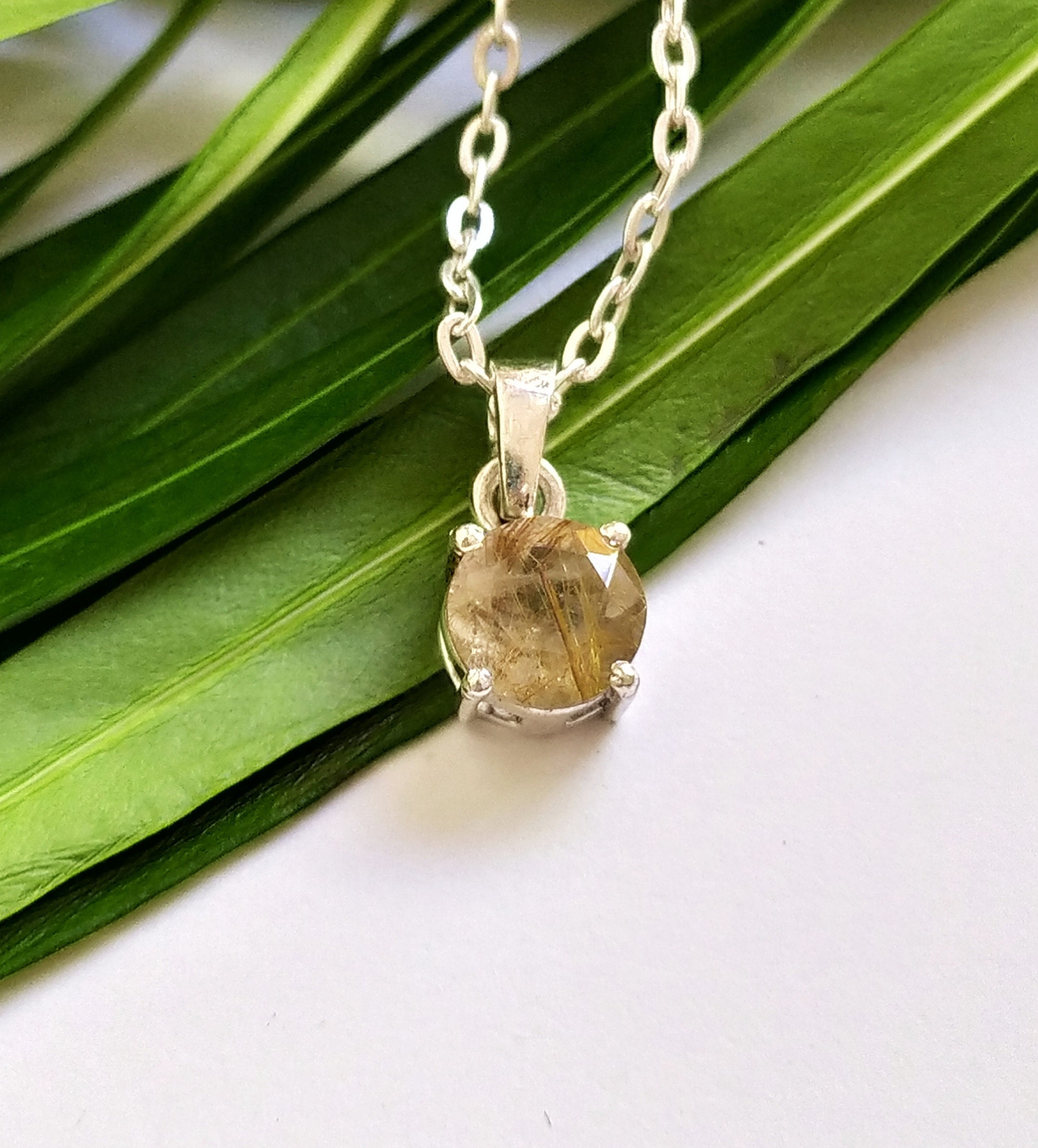 AAA Golden Rutile Quartz Pendant 