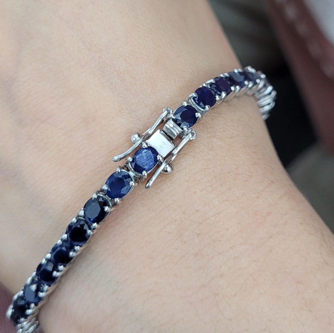 natural-blue-sapphire-bracelet-september-birthstone-gift-blue-gemstone