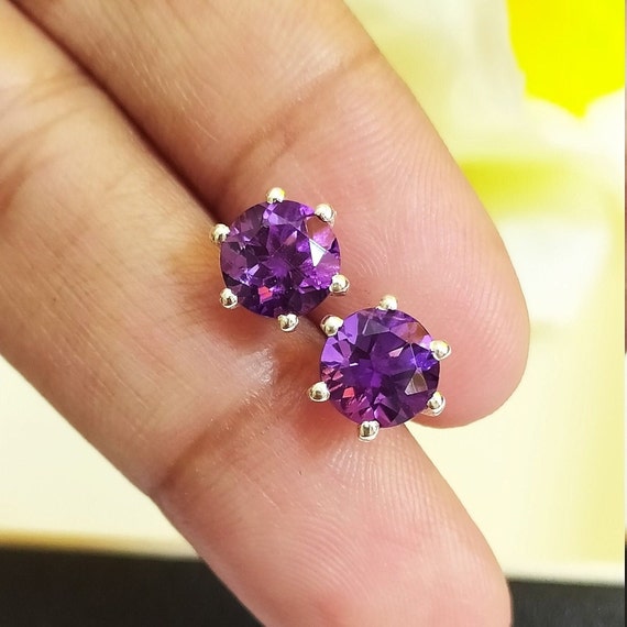 Amethyst Earrings Diamond Accents Sterling Silver | Kay