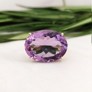 One of A Kind Amethyst Cocktail Ring-Huge Amethyst Cocktail Ring-Big Amethyst Birthstone Ring-Amethyst Statement Ring-Big Amethyst Bold Ring