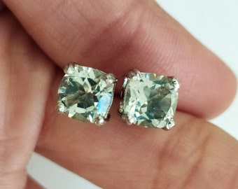 Green on sale prasiolite earrings