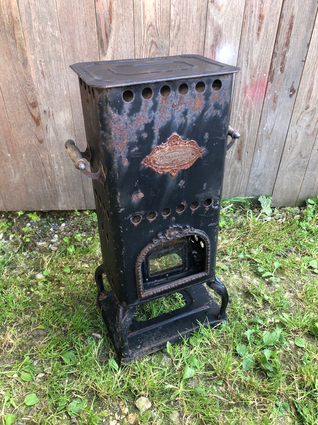 Old BLUE Flame Oil Stove Black Metal Vintage #A854 - Etsy