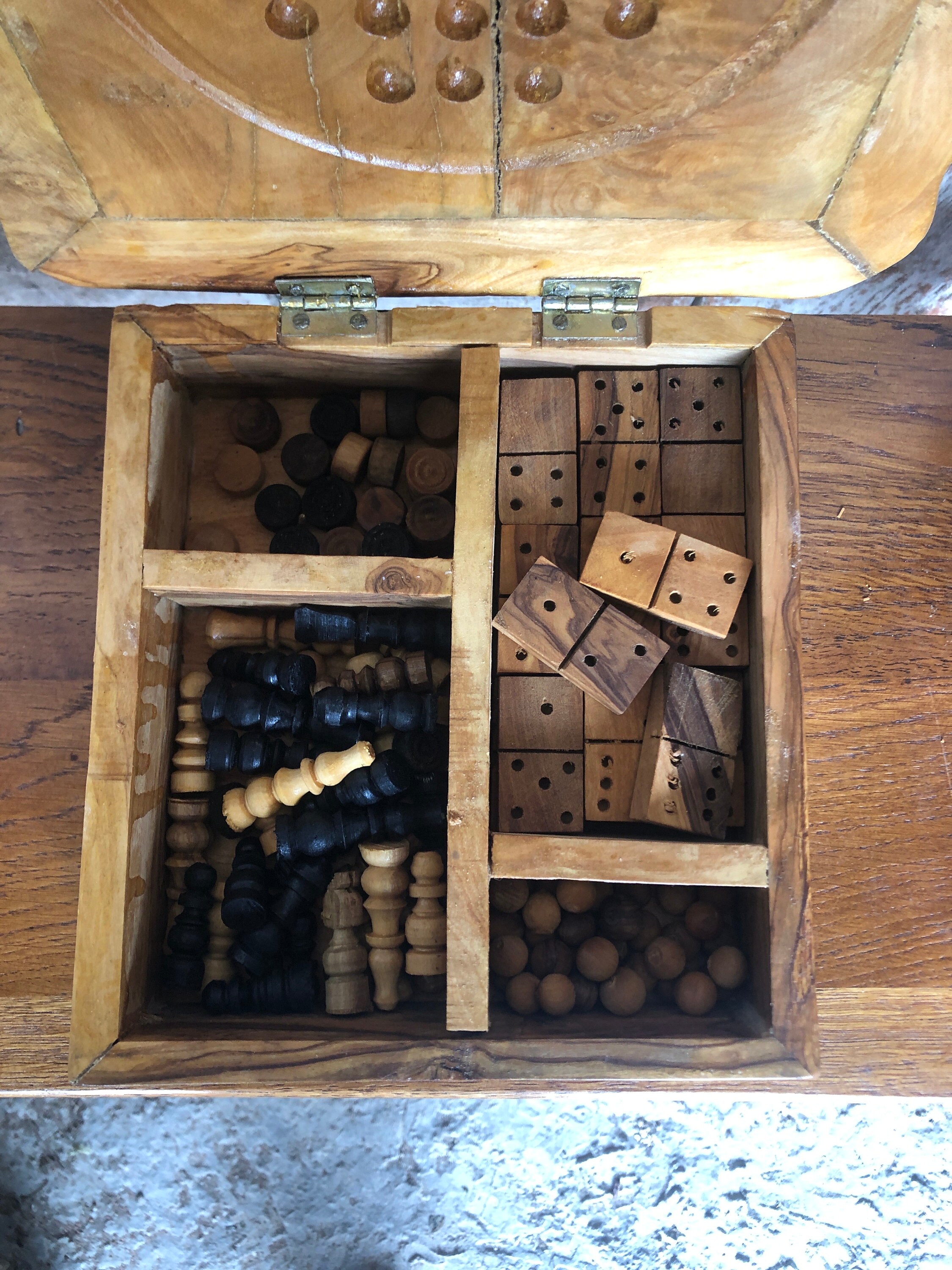 Jeu De Société Coffret En Bois De 10 Jeux Classiques Echecs Dames
