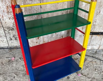 Jufhamvintage- 80s Pencil Bookcase After a Pierre Sala Design