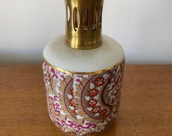 Lampe Berger Ancienne KG Création Armor – Motif Breton Fleuri, Fait Main, Signée