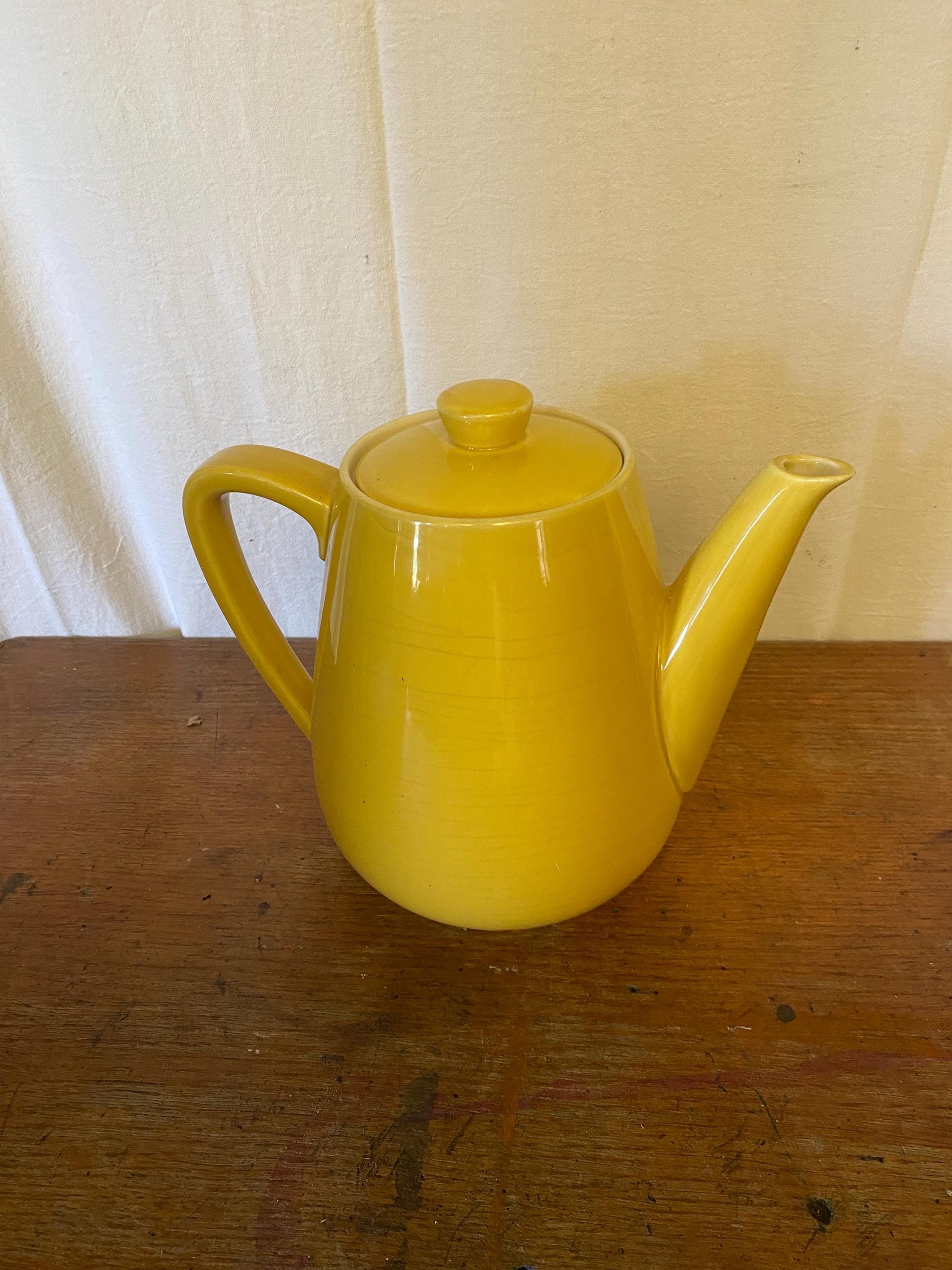 ビレロイ＆ボッホ アンティーク ティーポット イエロー セラミック