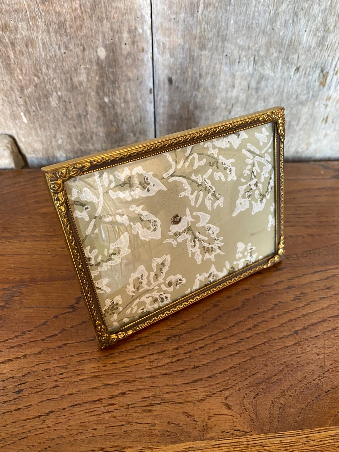 Antique Brass Photo Frame Vintage Curved Glass B777 - Etsy
