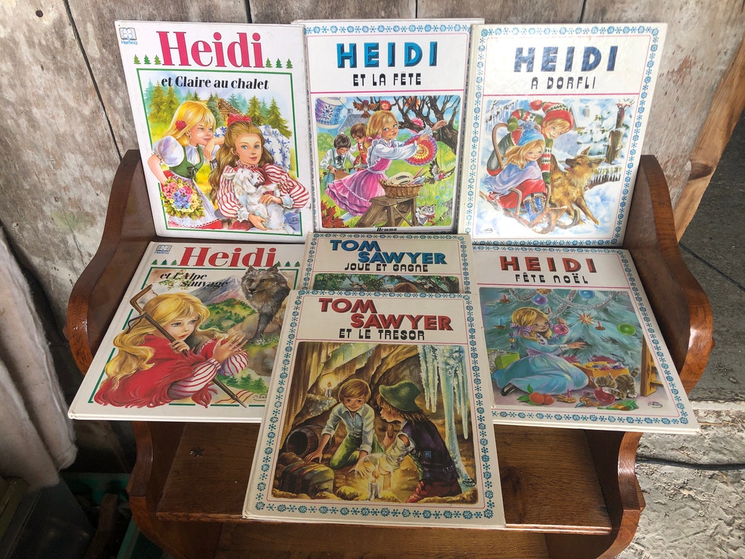 Series of 8 Old Books Vintage HEIDI Collection #A775 - Etsy