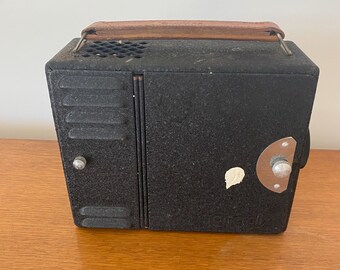 Projecteur De Diapositives Ancien Camerafix - Métal Noir Vintage #B836