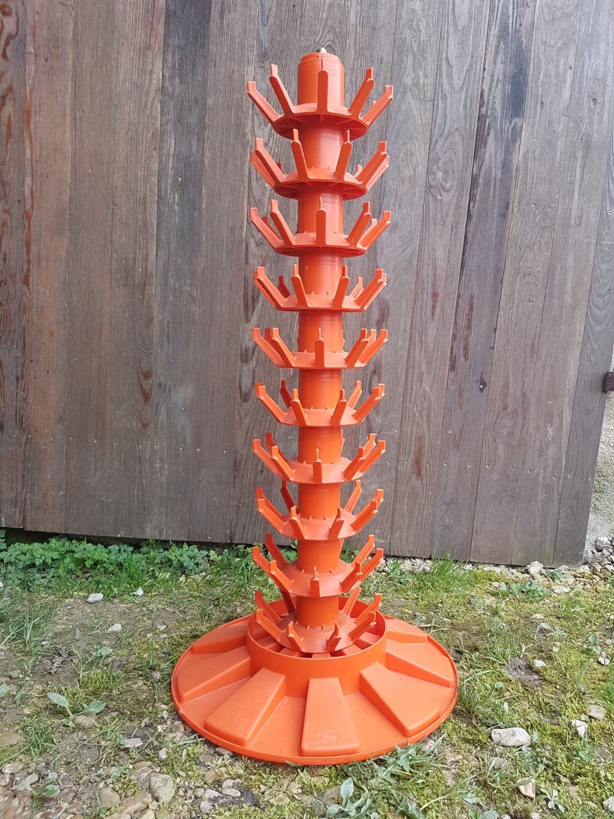 Old Hedgehog Bottle Holder 90 Slots Plastic Orange Vintage #A664