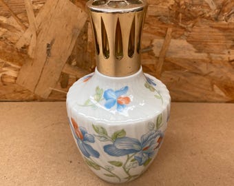 Lampe Berger Décor Fleurs Pillivuyt Paris - En Porcelaine, Diffuseur D'huiles Essentielles - Occasion