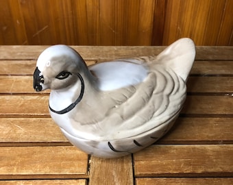 Antique Vintage Ceramic Pigeon Shaped Terrine #A522