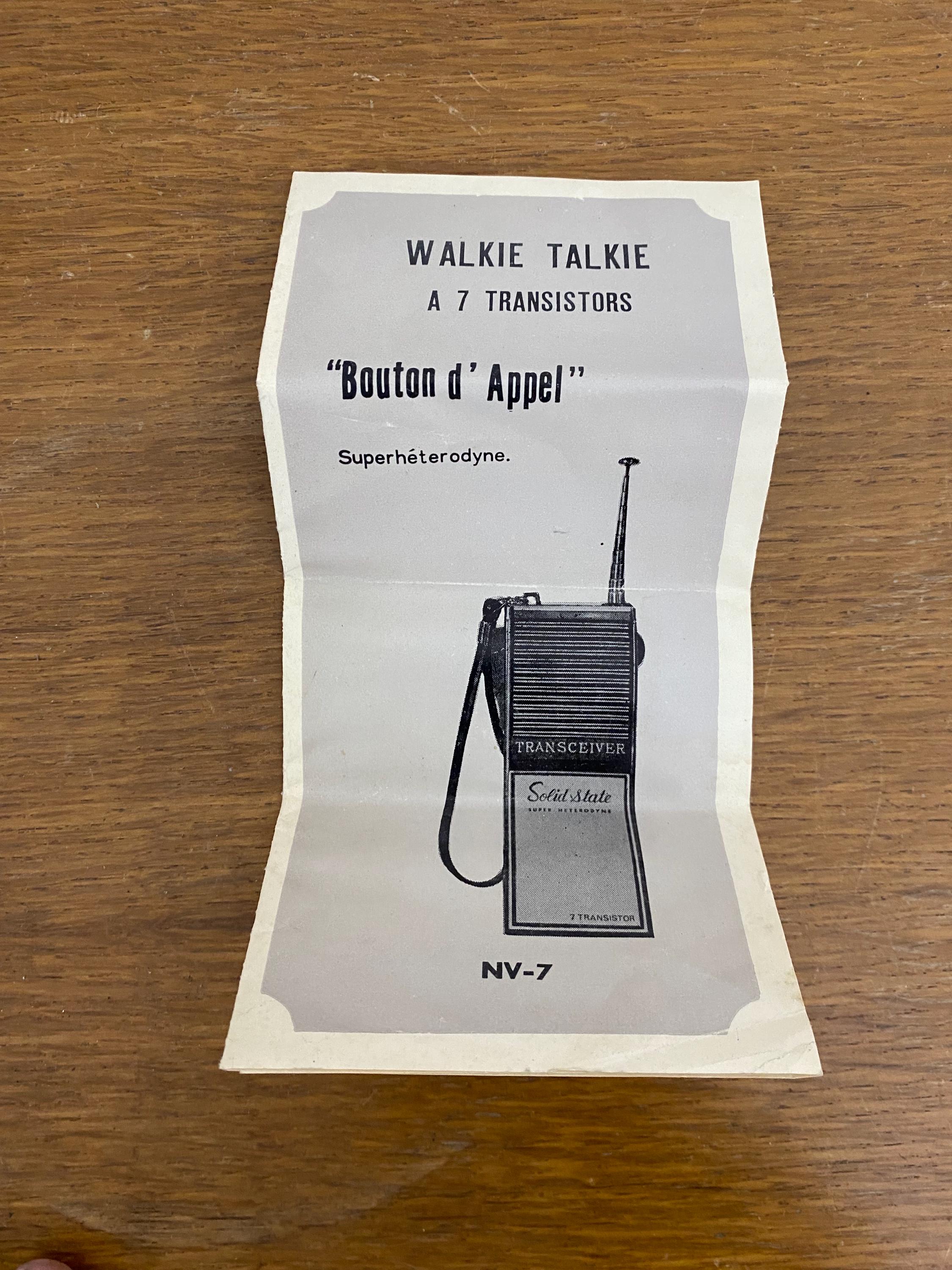 Talkie-walkie Vintage Skyfon Solid State - Métal Noir Et Chromé - #C056 - Occasion