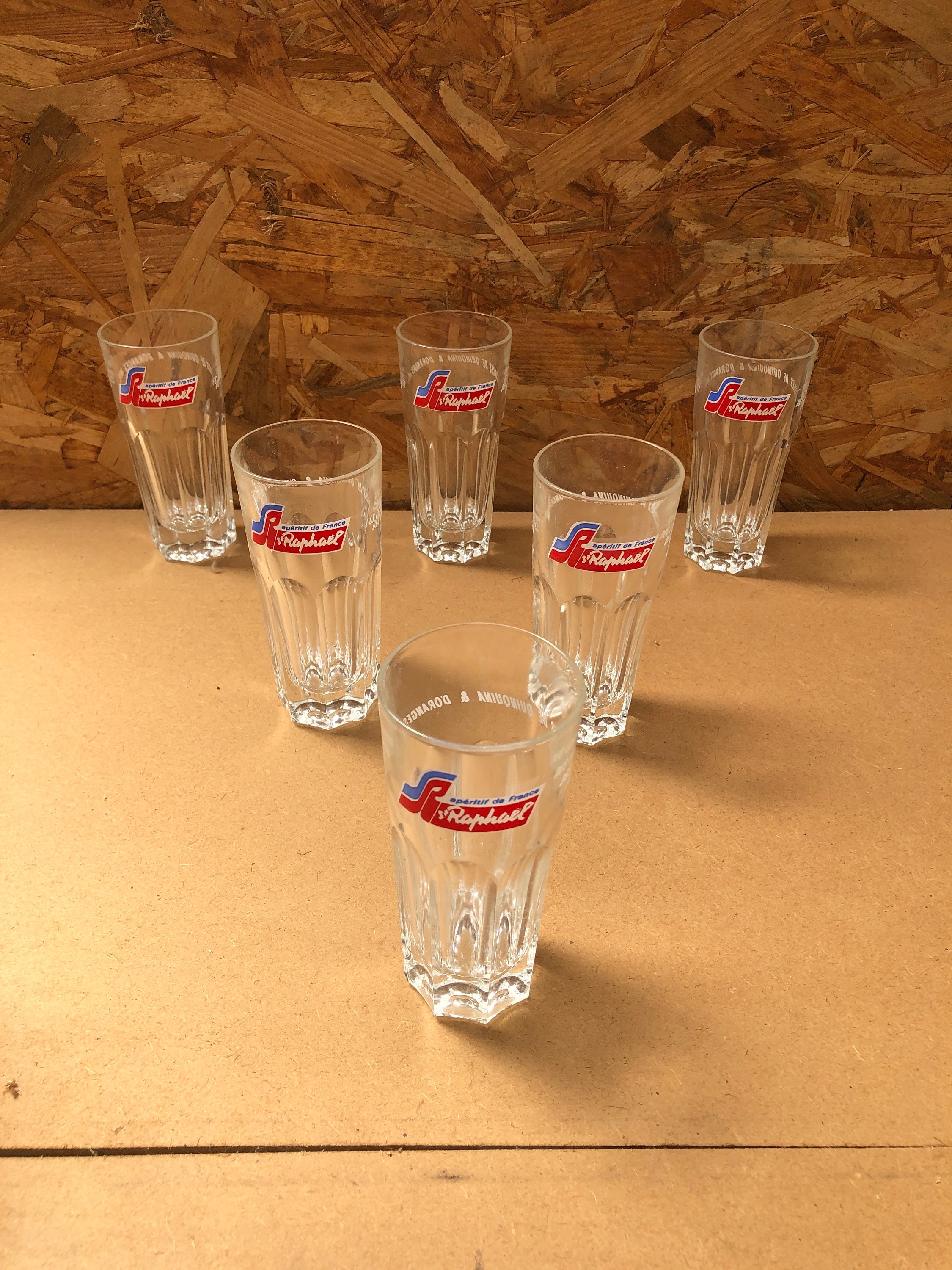 Lot de 6 anciens verres apéritif de France saint Raphaël - Arts de la table
