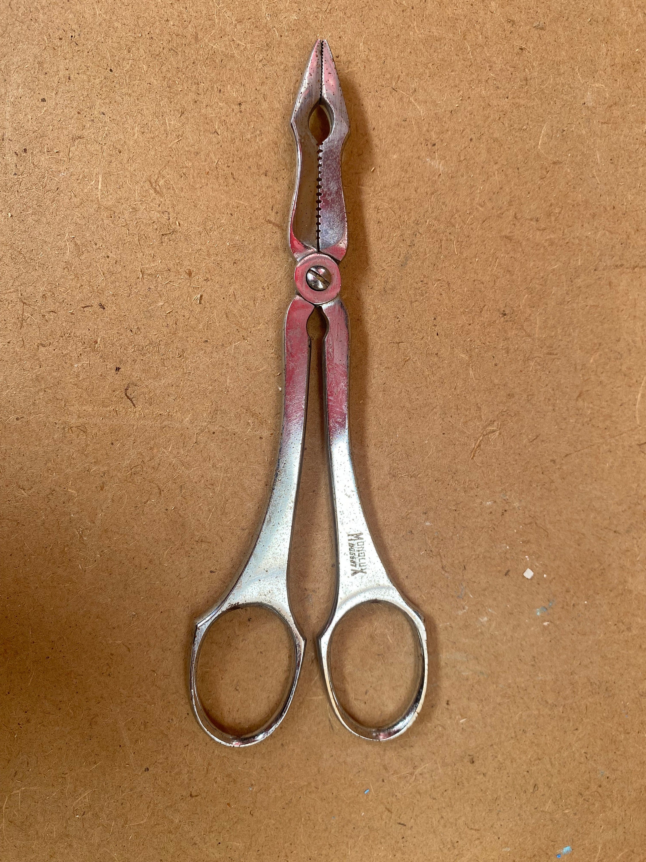 Lot De 4 Anciens Fers à Tige - Ciseaux à Bois Pour Charpentier (outillage Professionnel)