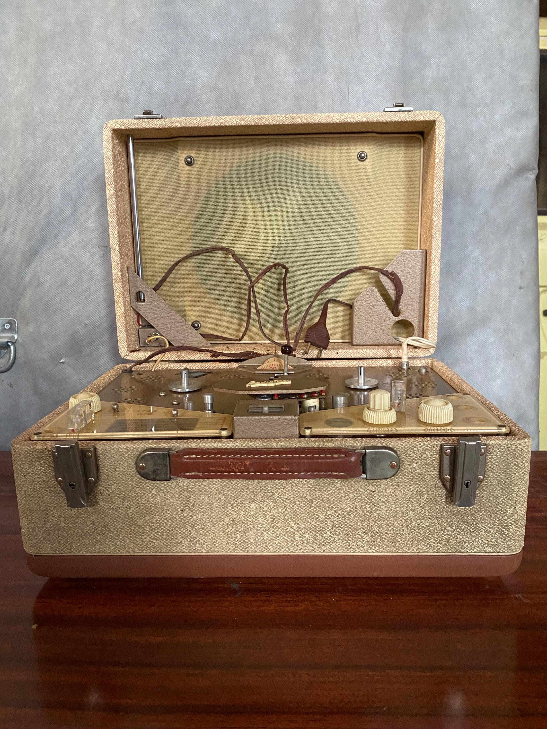 ANCIEN MAGNETO MAGNÉTOPHONE A BANDE CONTINENTAL EDISON MB 1452 PAS AKAI