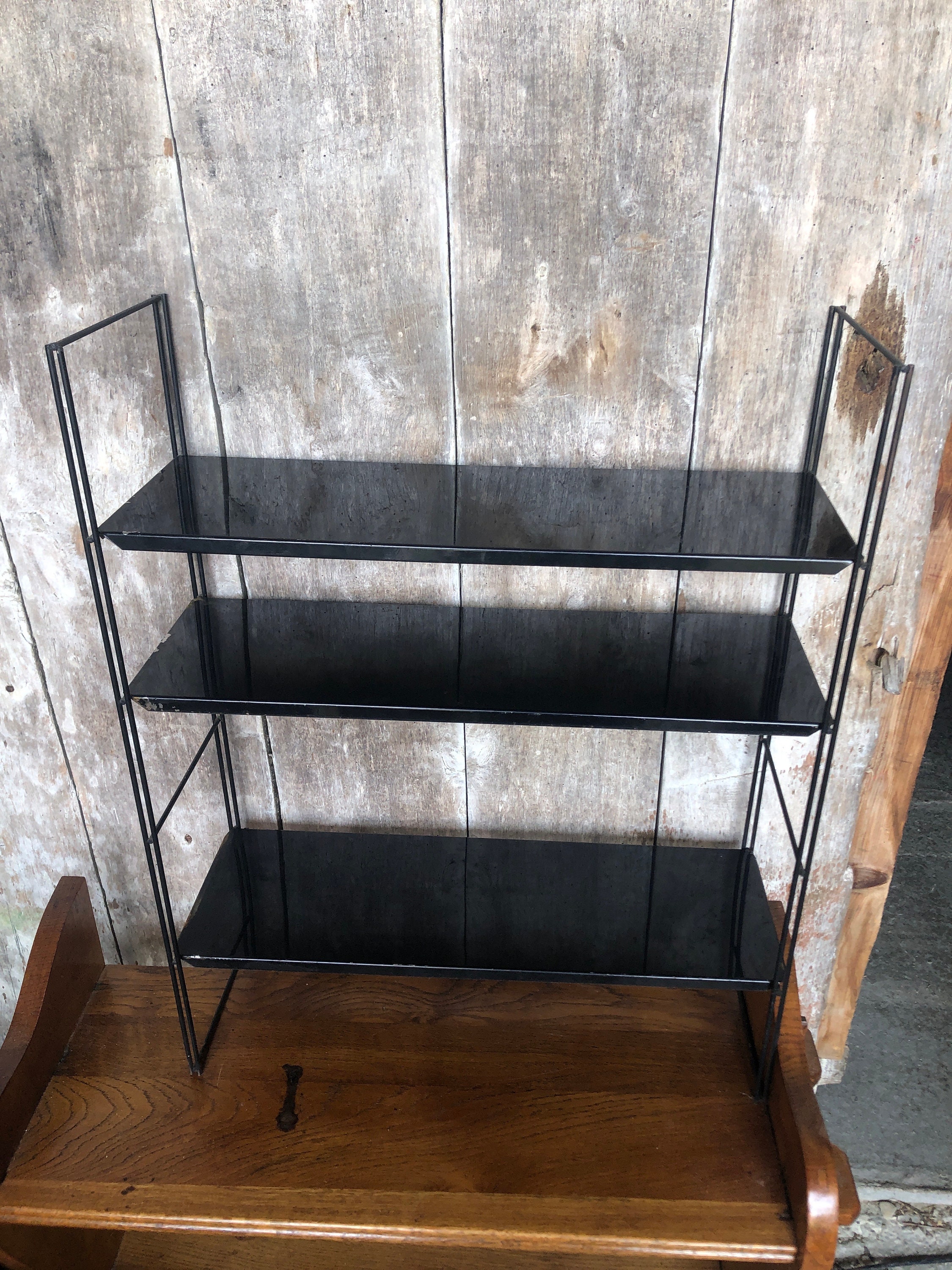 Old TOMADO モジュラー ウォール シェルフ ブラック メタル