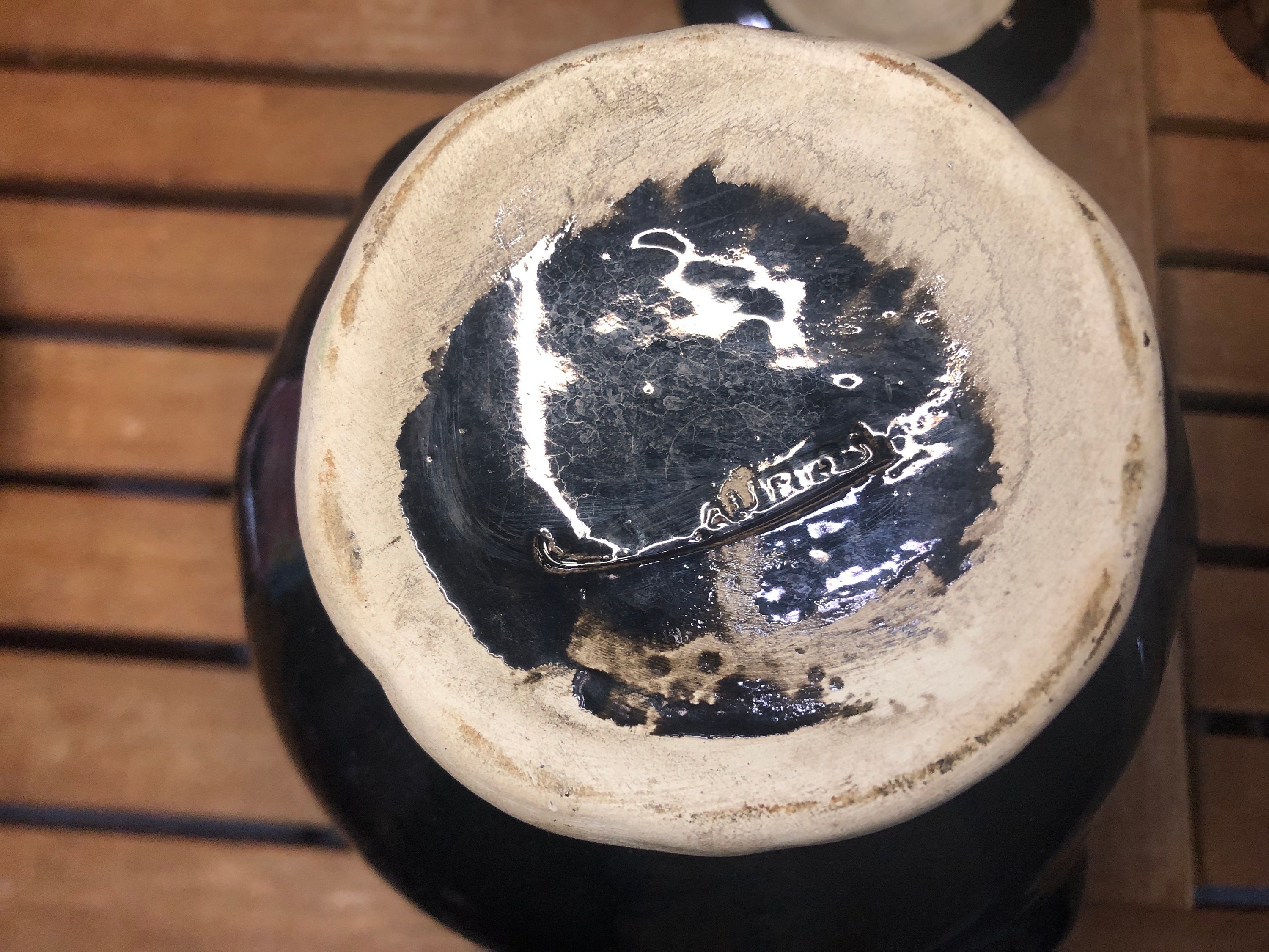 Service de table Vintage Ceramony Vallauris en faïence noire mate, 1950 | €2,000